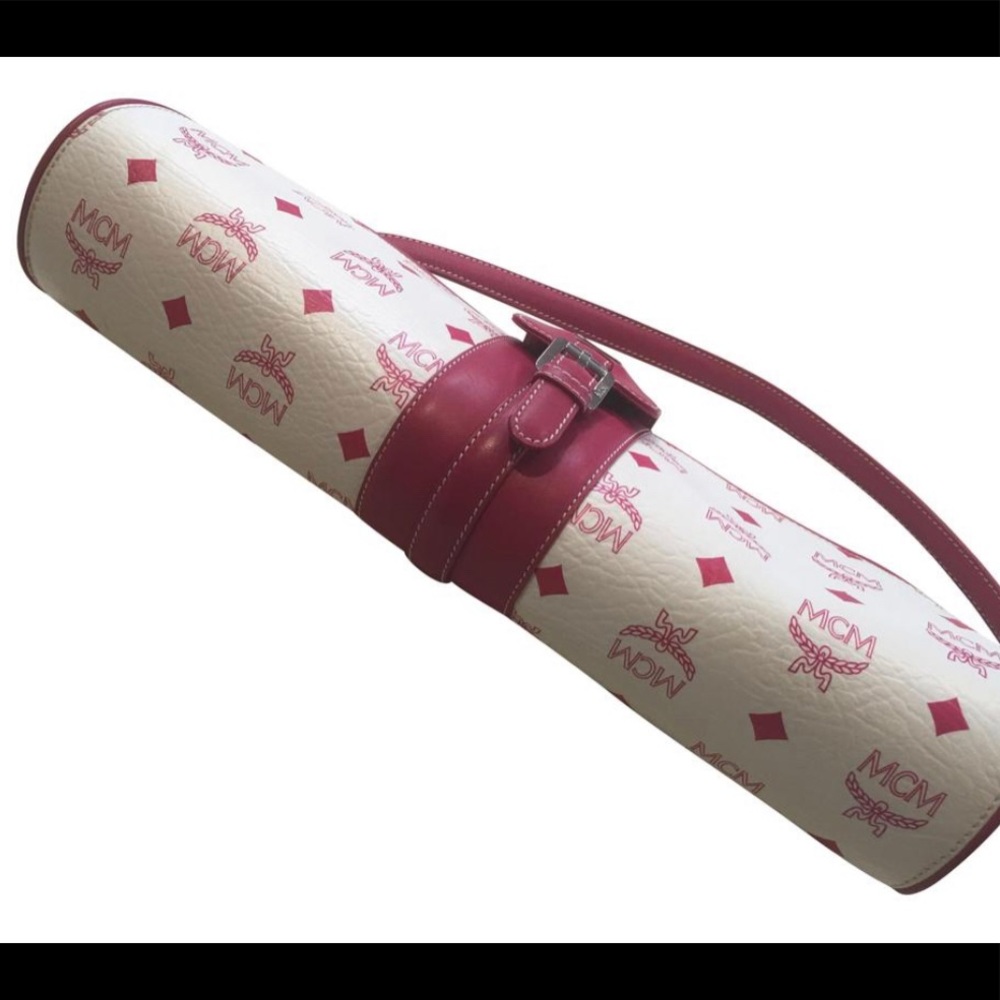 Authentic Mcm Fuchsia baguette bag